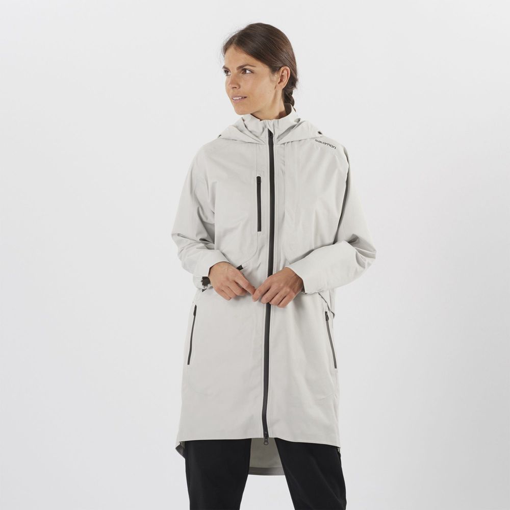 Salomon Israel OUTLIFE WP COMMUTER PARKA W - Womens Jackets - Sliver (GXSU-18390)